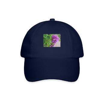 Rose blossom violet - green leaves - Baseball Cap - blue/blue - Front