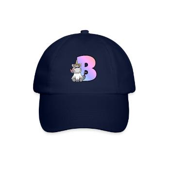 Einhorn Buchstabe B - Baseballkappe - Blau/Blau - Vorne