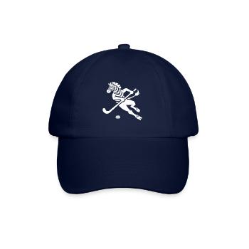 Minimalistisches Zebra Eishockey Silhouette - Baseball Cap - blue/blue - Front