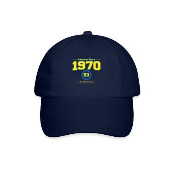 Fantastisches 1970 Hemd für Männer Frauen 53 Jahre alt 53. - Baseballkappe - Blau/Blau - Vorne