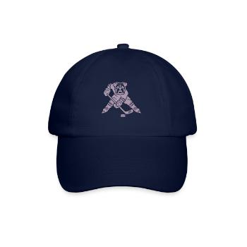 Bulldogge Eishockey Silhouette minimalistisch - Baseball Cap - blue/blue - Front