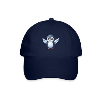 Ange mignon de bande dessinée pingouin avec des ailes - Casquette classique - bleu/bleu - Devant