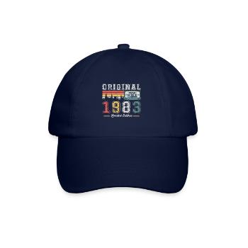 40th Birthday Man Vintage 1983 Vintage Cassette - Baseball Cap - blue/blue - Front