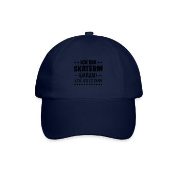 Skaterin Lustiger Spruch Skating Skaterin Geschenk - Baseballkappe - Blau/Blau - Vorne