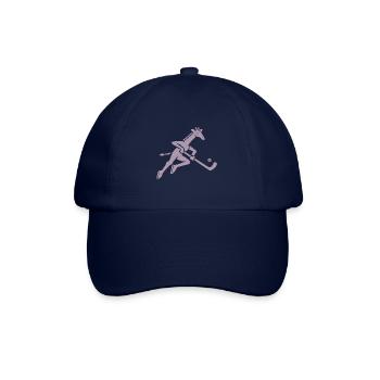 Giraffe Eishockey Silhouette Minimalistisch - Baseballkappe - Blau/Blau - Vorne