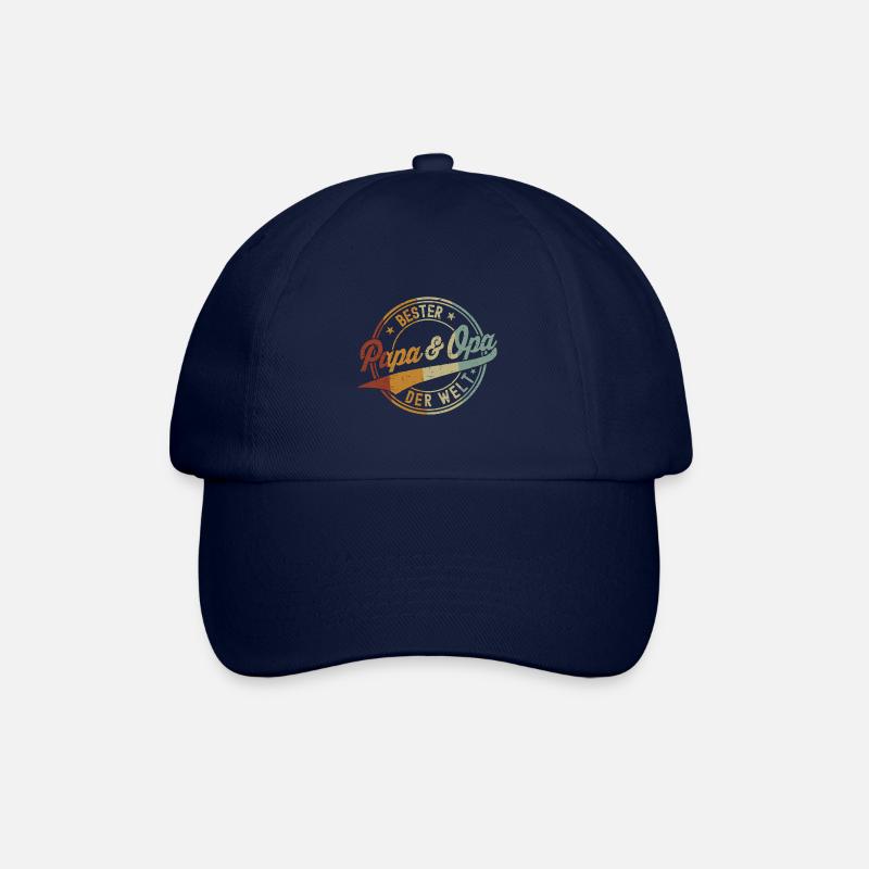 Bester Papa & Opa der Welt - Baseballkappe - Blau/Blau