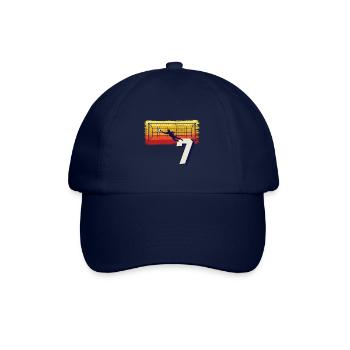 Fußball Torwart 7. Geburtstag Keeper - Baseballkappe - Blau/Blau - Vorne