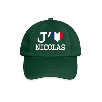 j'aime Nicolas - Casquette classique - vert bouteille - Devant
