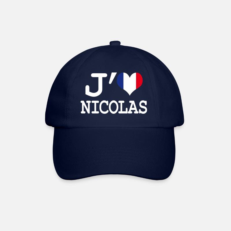j'aime Nicolas - Casquette classique - bleu/bleu