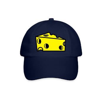 Schweizer Käse mit Löchern, in Scheiben - Baseballkappe - Blau/Blau - Vorne
