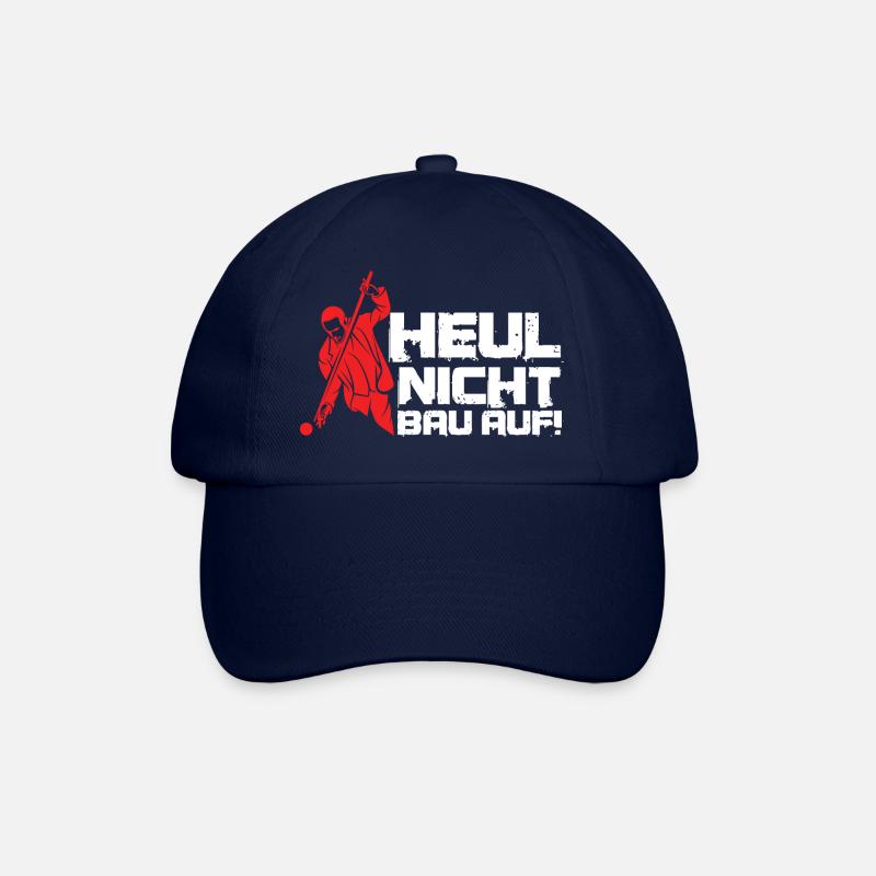 Heul Nicht Billardspieler Billard Queue Geschenk - Baseballkappe - Blau/Blau