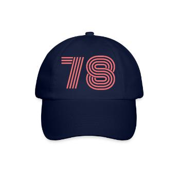 Cool Retro Retrostyle Jersey Number Back Number - Baseball Cap - blue/blue - Front
