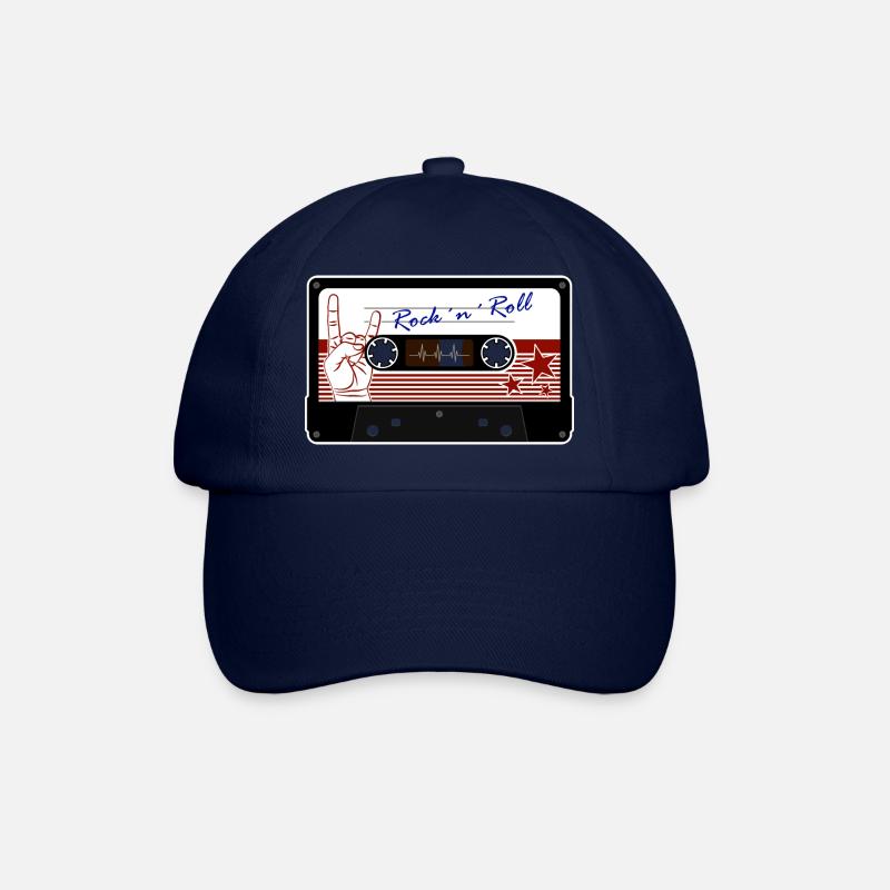 Retro Rock 'n' Roll Kassette - Baseballkappe - Blau/Blau
