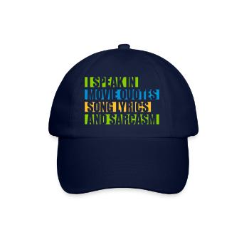 parler des paroles et du sarcasme - Casquette classique - bleu/bleu - Devant