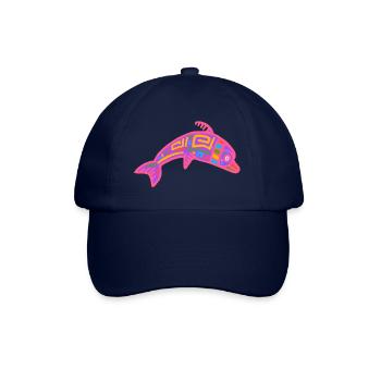 Kultur der Inkas, Delfinsymbol - Baseballkappe - Blau/Blau - Vorne