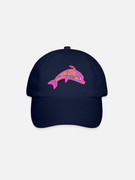 Kultur der Inkas, Delfinsymbol - Baseballkappe - Blau/Blau