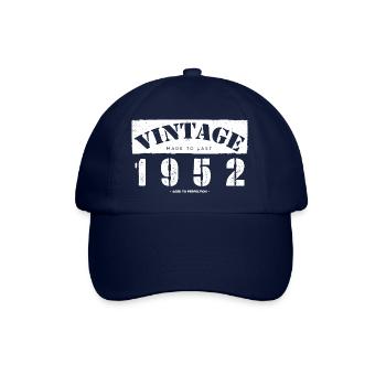 71 Year Old: Vintage Classic 1952 71st Birthday - Baseball Cap - blue/blue - Front
