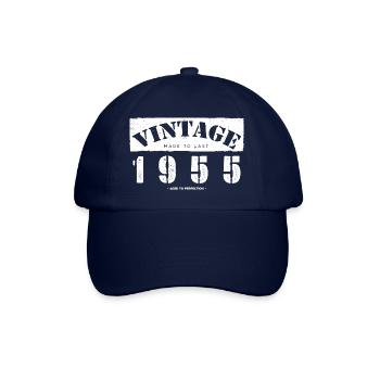 68 Year Old: Vintage Classic 1955 68th Birthday - Baseball Cap - blue/blue - Front
