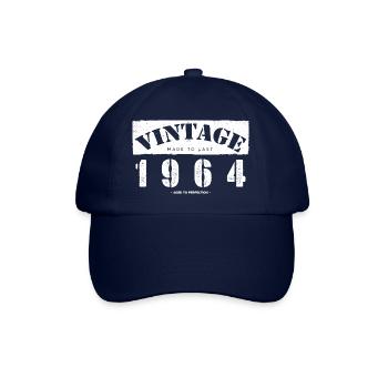 59 Year Old: Vintage Classic 1964 59th Birthday - Baseball Cap - blue/blue - Front