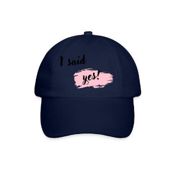 I said yes pink - Baseball Cap - blue/blue - Front