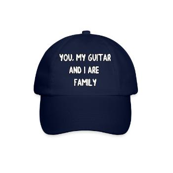 Ma guitare est ma famille - Casquette classique - bleu/bleu - Devant