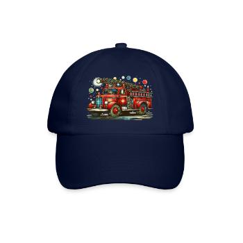 Fire Brigade Mobile | Fire Truck Rainbow Colors - Baseball Cap - blue/blue - Front