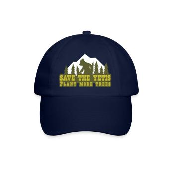 Save the Yetis, Plant more Trees Vert 2 - Baseball Cap - blue/blue - Front