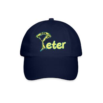 Peter artful yellow text - Baseball Cap - blue/blue - Front