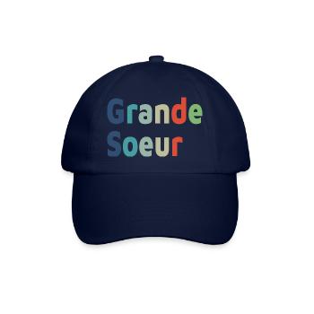 naissance, grande soeur, grande fille - Casquette classique - bleu/bleu - Devant