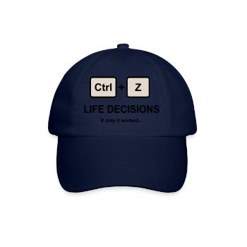 Ctrl + Z Life Decisions - Baseball Cap - blue/blue - Front