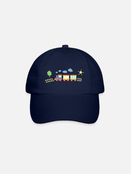 Train With Wagons - Baseball Cap - blue/blue