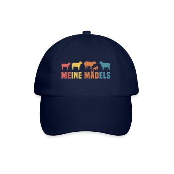 meine mädels Schafe - Baseballkappe - Blau/Blau - Vorne