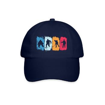 Eishockey retro t-shirt hockey - Baseballkappe - Blau/Blau - Vorne