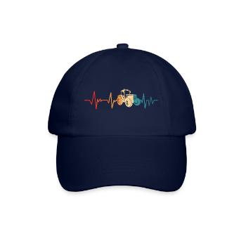 Retro Tractor Farmer Heartbeat Tractor Farmer - Baseball Cap - blue/blue - Front