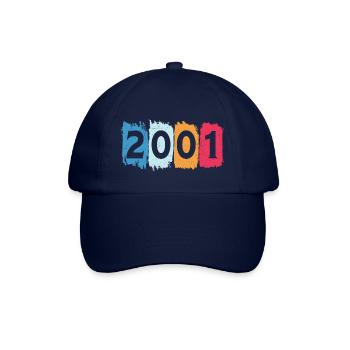 Retro 2001 t-shirt 01 vintage 2001 - Baseballkappe - Blau/Blau - Vorne
