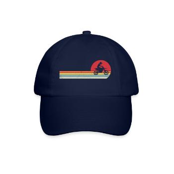 Motocross Moto Rétro T-Shirt Motorsport - Casquette classique - bleu/bleu - Devant