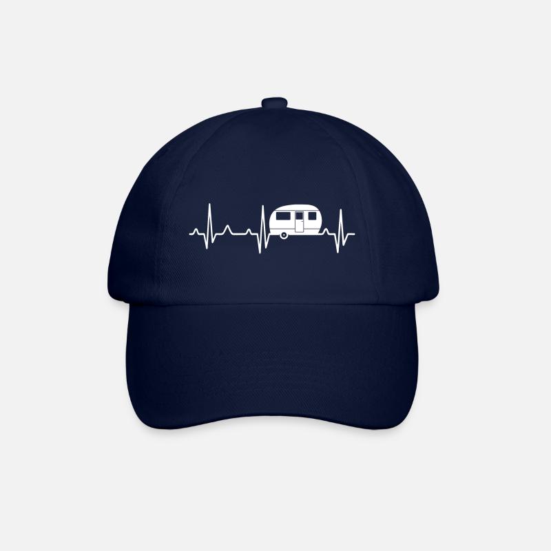 Wohnwagen herzschlag camping - Baseballkappe - Blau/Blau
