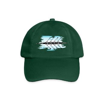 Rudern, Ruderteam, Boot und Wasser - Casquette classique - vert bouteille - Devant