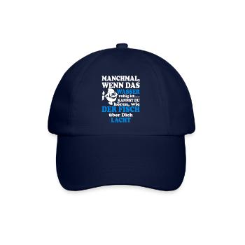 Angeln Fisch lacht - Baseballkappe - Blau/Blau - Vorne