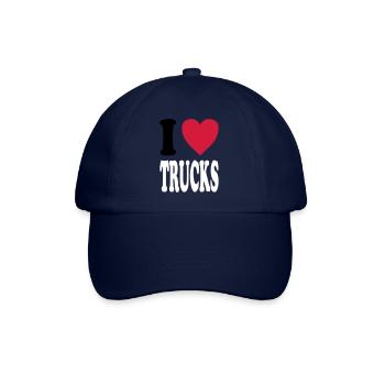 I love TRUCKS (colors selectable!) - Baseball Cap - blue/blue - Front
