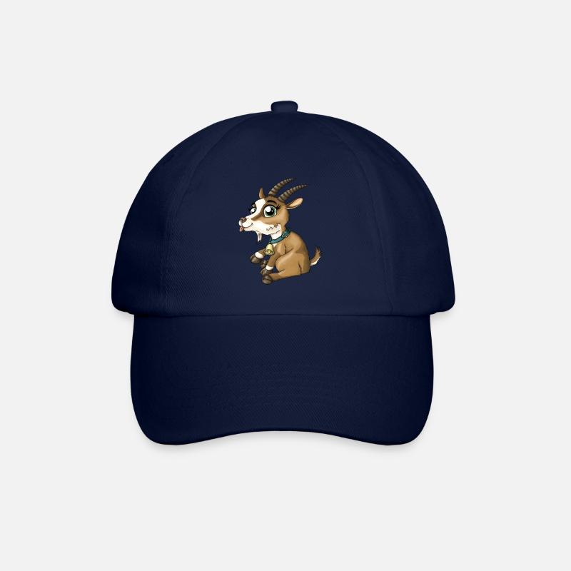 Süße lustige Ziege - Baseballkappe - Blau/Blau