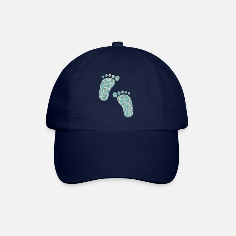 turquoise liberty footprints - Baseball Cap - blue/blue