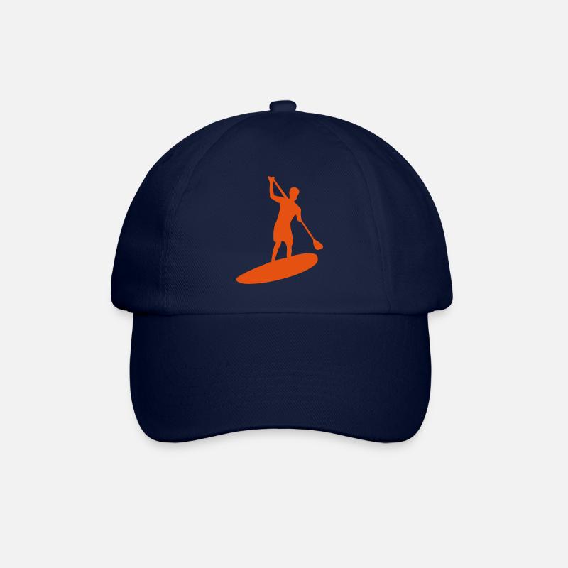 paddle board silhouette - Baseballkappe - Blau/Blau