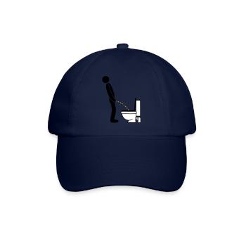 WC logo im stehen pinkeln pissen klo toilette erle - Baseballkappe - Blau/Blau - Vorne