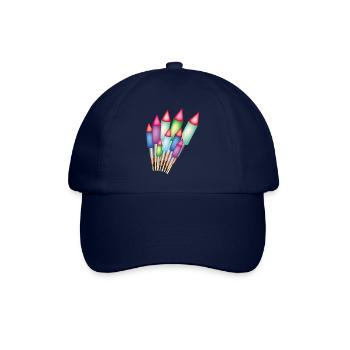 Feuerwerk / Raketen - Baseballkappe - Blau/Blau - Vorne