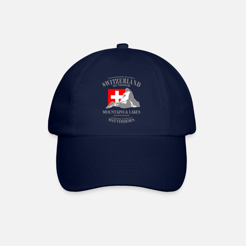 matterhorn, wallis, schweiz, Suisse, Cervin, Valai - Baseballkappe - Blau/Blau