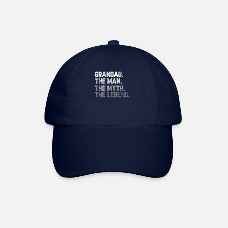Grandad the man the myth the legend - Baseball Cap - blue/blue
