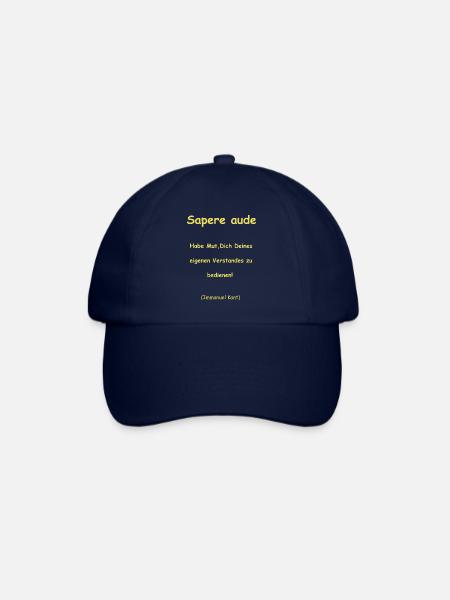 Sapere aude Goldschrift - Baseballkappe - Blau/Blau