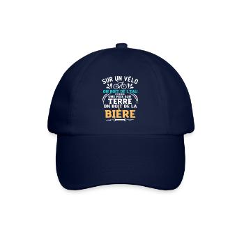 Humour bière vélo 2 - Casquette classique - bleu/bleu - Devant