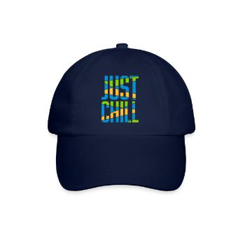 Just Chill Text Logo - Baseballkappe - Blau/Blau - Vorne
